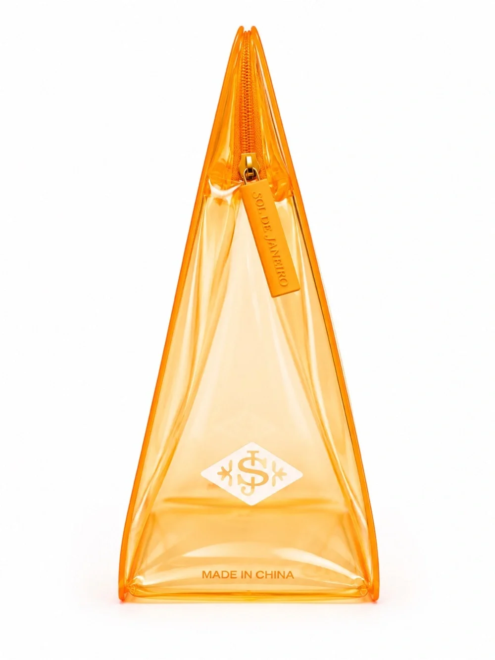 Sol de Janeiro Orange Clear PVC Cosmetic Bag w/ Body Badalada Lotion Sample